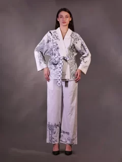 Kantha Embroidery and Aari thread hand work Shacket and Trousers