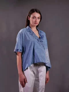 Block Printed Cotton Top with Cotton Trousers